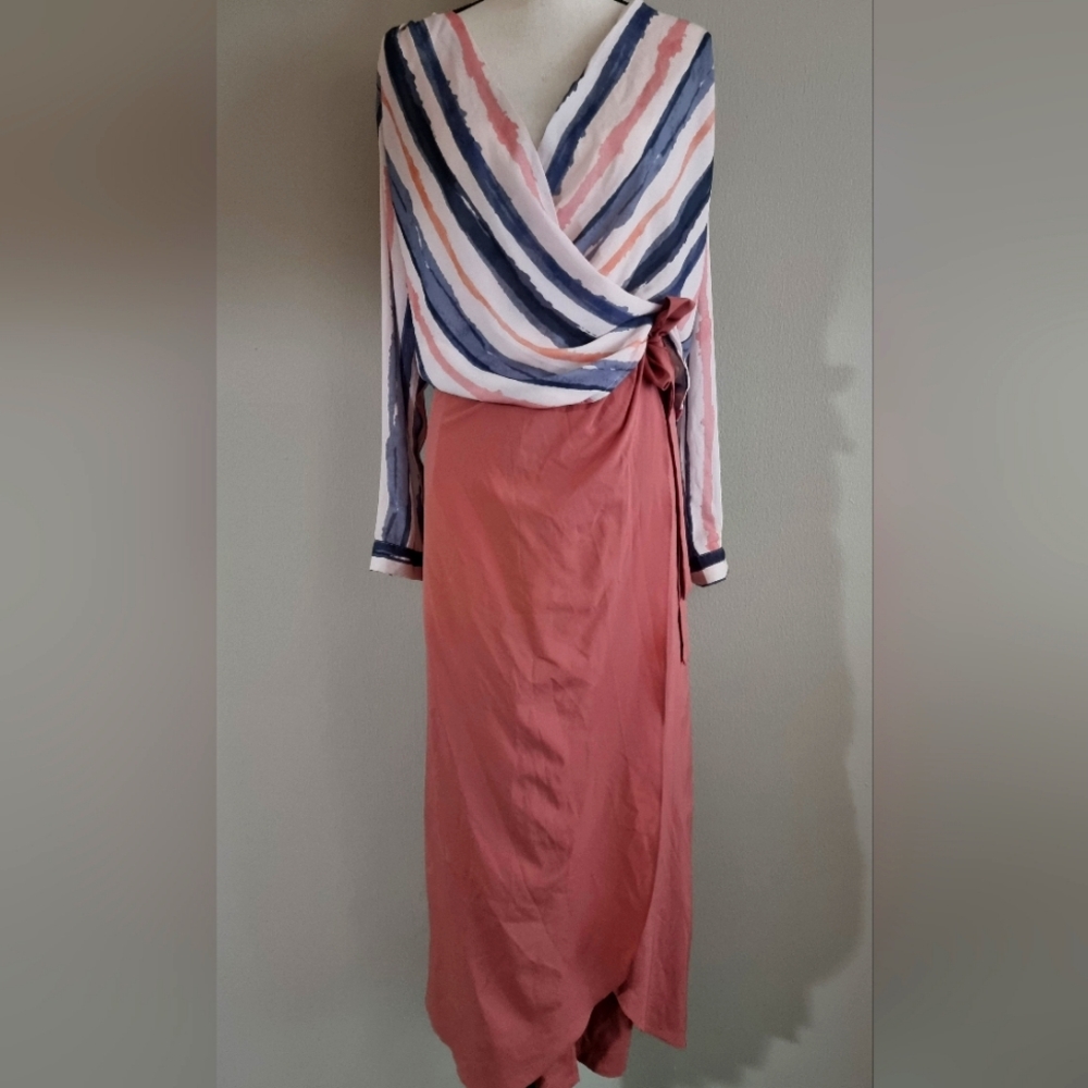 Formal croisse skirt pants with matching formal blouse